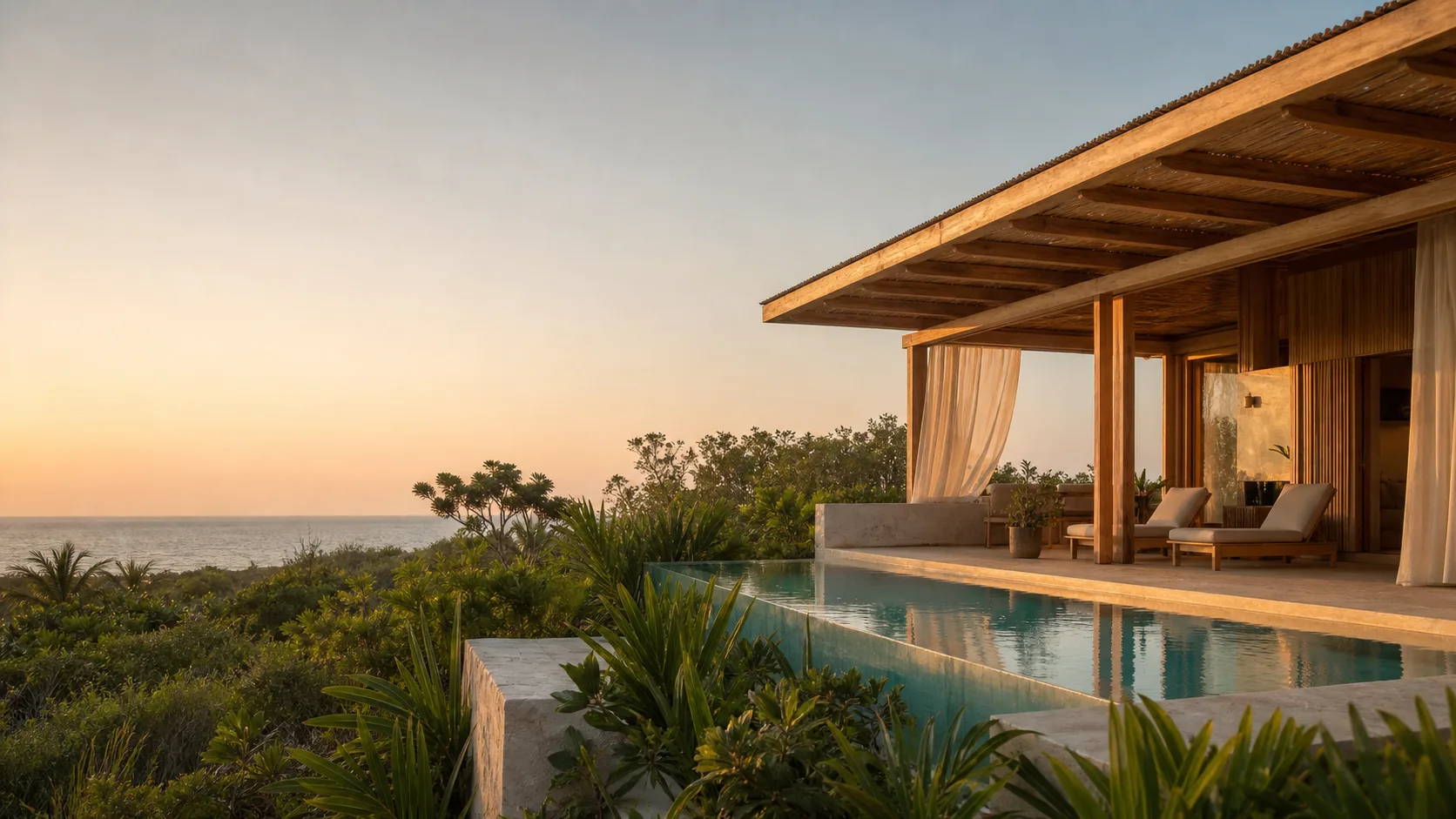 Villa tropical con piscina en Santa Verónica